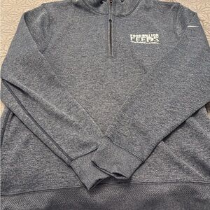 Nike Men's Heathered Blue Zip-Up Sweater